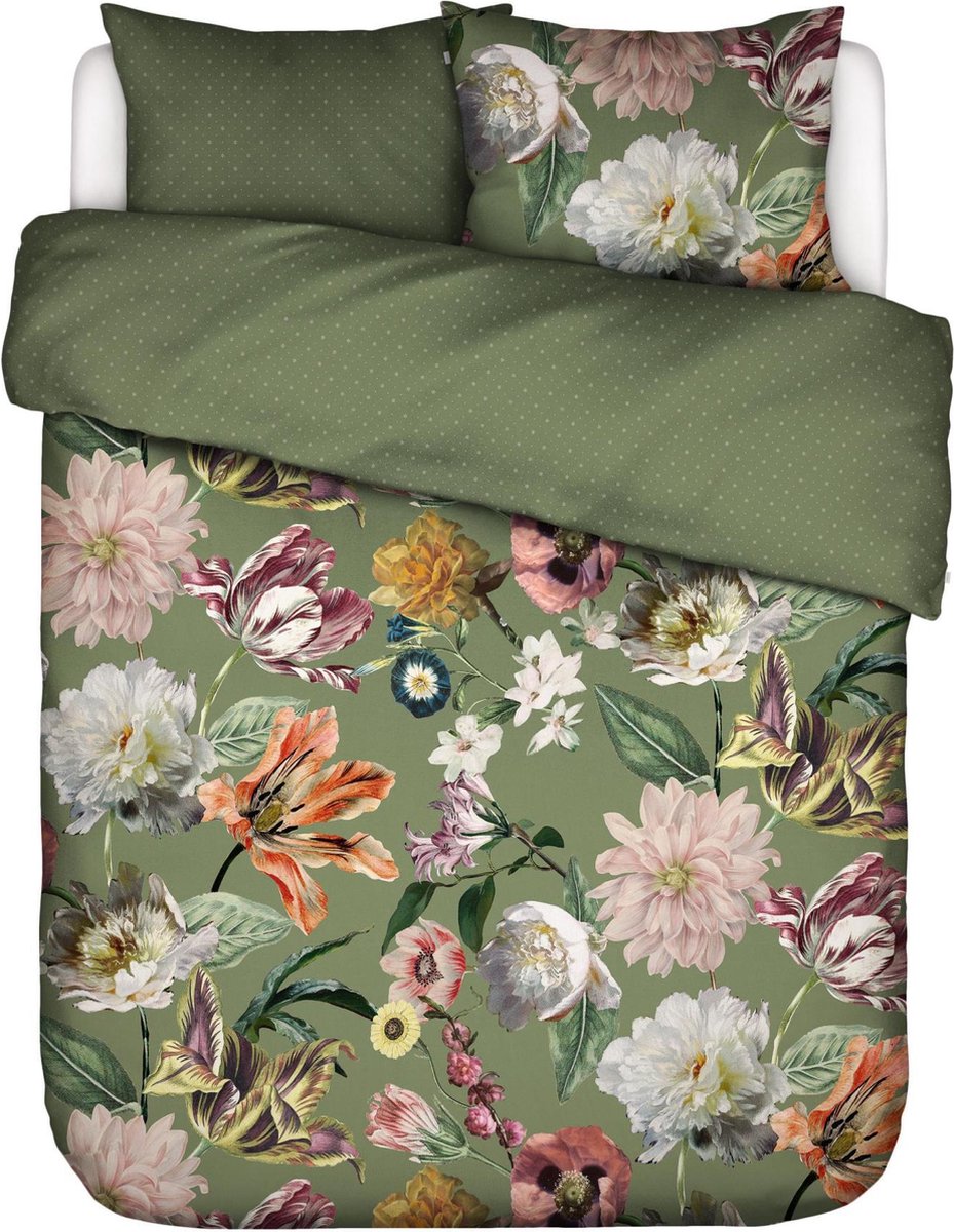 Essenza Filou Dekbedovertrek Forest green - Lits-Jumeaux - 240x200/220 cm