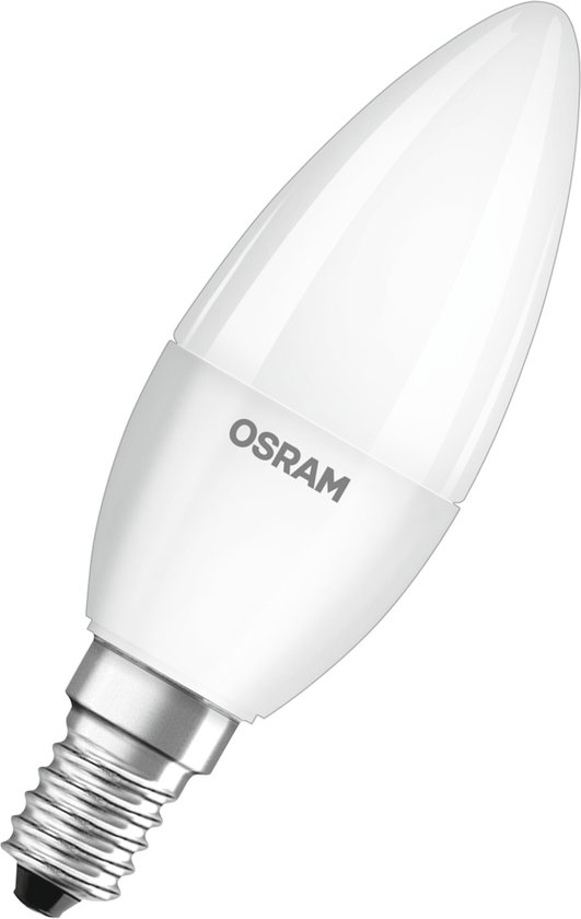 OSRAM 4058075429680 LED-lamp Energielabel F (A - G) E14 Kaars 4.9 W = 40 W Neutraalwit (Ø x l) 37 mm x 100 mm 3 stuk(s)
