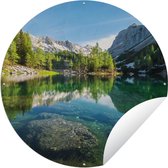 Garden Circle Water - Montagnes - Rocks - 120x120 - Affiche de Jardin Ronde - Extérieur - XXL