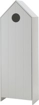 Kast Juul Wit - MDF - Breedte 57.6 cm - Hoogte 171.5 cm - Diepte 37 cm - Met hanggedeelte - Met planken - Met openslaande deuren