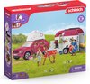 foto van schleich HORSE CLUB Speelfigurenset - Avontuur met auto en paardentrailer - Kinderspeelgoed voor Jongens en Meisjes - 5 tot 12 jaar - 18 Onderdelen - 42535