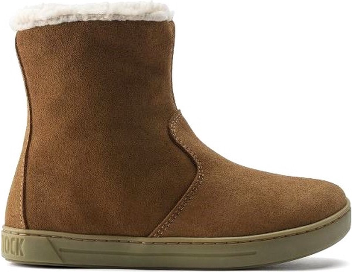 Birkenstock Korte Laars Lille Kids 1020206 Mink Suède Zacht Gevoerd Normaal Bruin