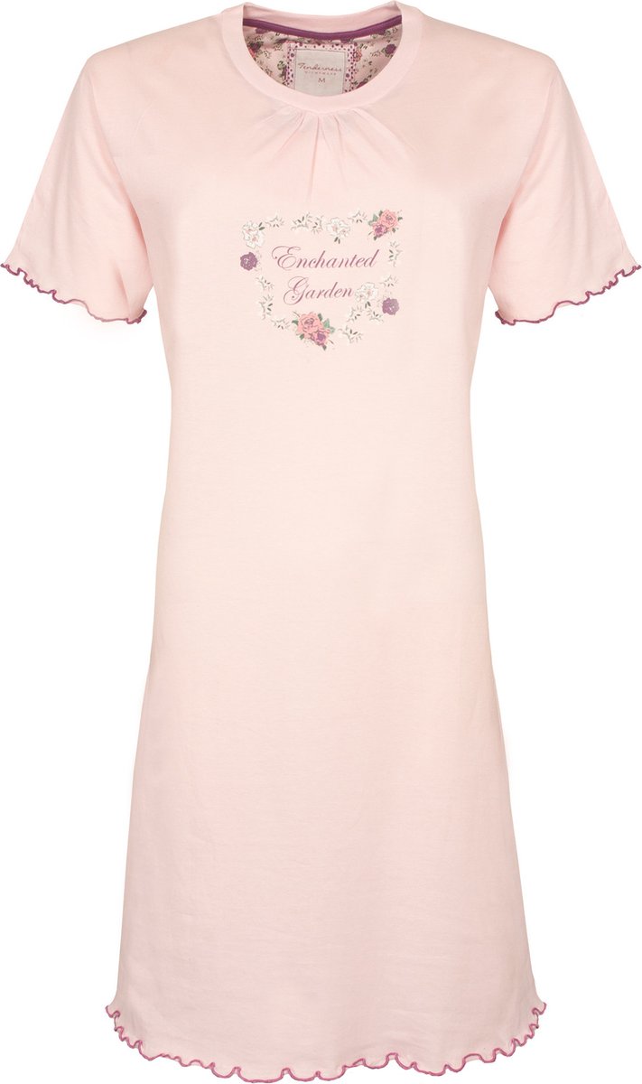 Tenderness Dames Nachthemd - Enchanted Garden Print - Zacht Roze