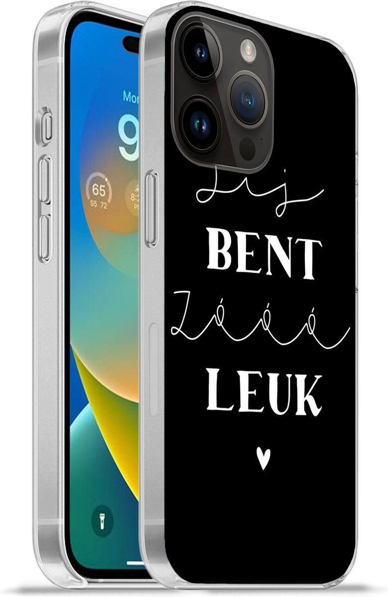 Telefoonhoesje Geschikt voor Apple Iphone 14 Pro Max hoesje - Vriend - Spreuken - Jij bent zo leuk - Quotes - Siliconen Telefoonhoesje Telefoonhoesje