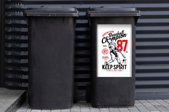 Container sticker Mancave - Honkbal - Sport - Vintage - 40x60 cm - Kliko sticker