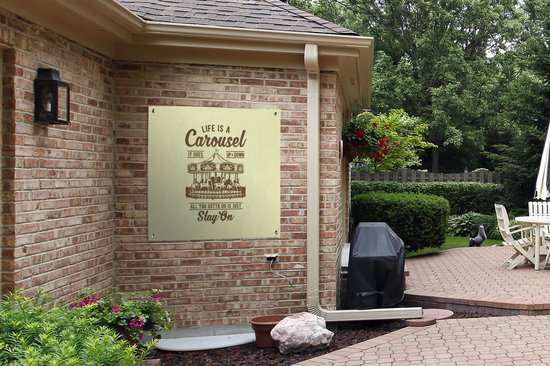 Toile de jardin Manège - Citations - Vintage - 100x100 cm