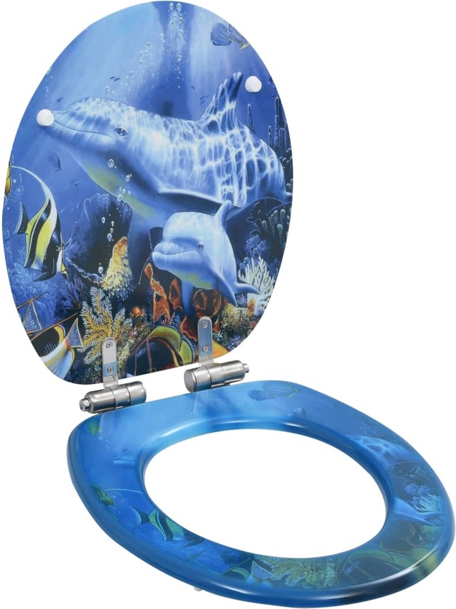 Toiletbrillen met soft-close deksel 2 st flamingo MDF