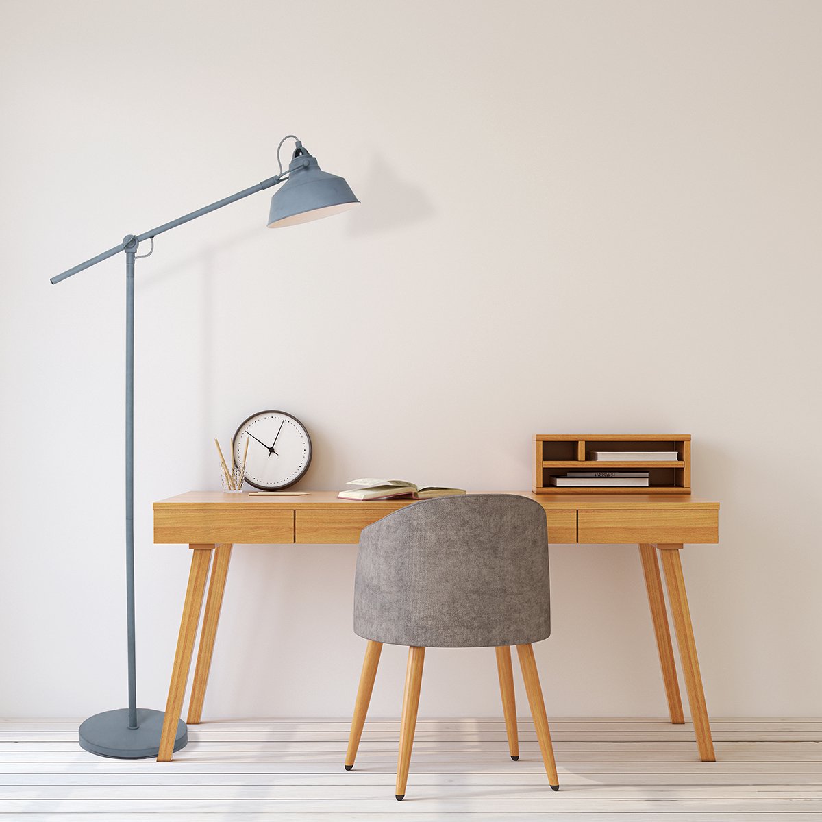 Vloerlamp Nové | 1 lichts | 172 cm | grijs / wit | metaal | staande lamp | woonkamer lamp | sfeervol / warm licht | modern design