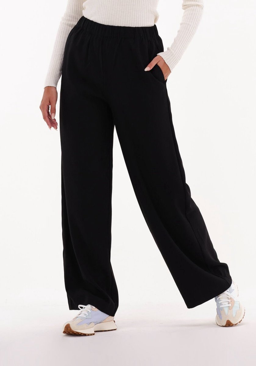 Selected Femme Tinni-relaxed Mw Wide Pant B Broeken & Jumpsuits - Zwart