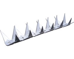 1x stuks metalen anti klimstrips met scherpe punten - 1 meter - tuinbescherming antiklimstrips - anti inbraak / katten / vogel pinnen