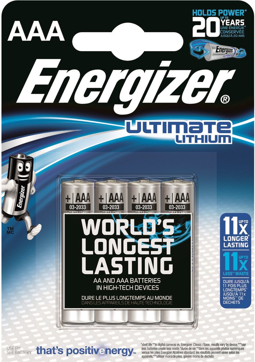 Energizer Lithium Ultimate AAA/L92 4x