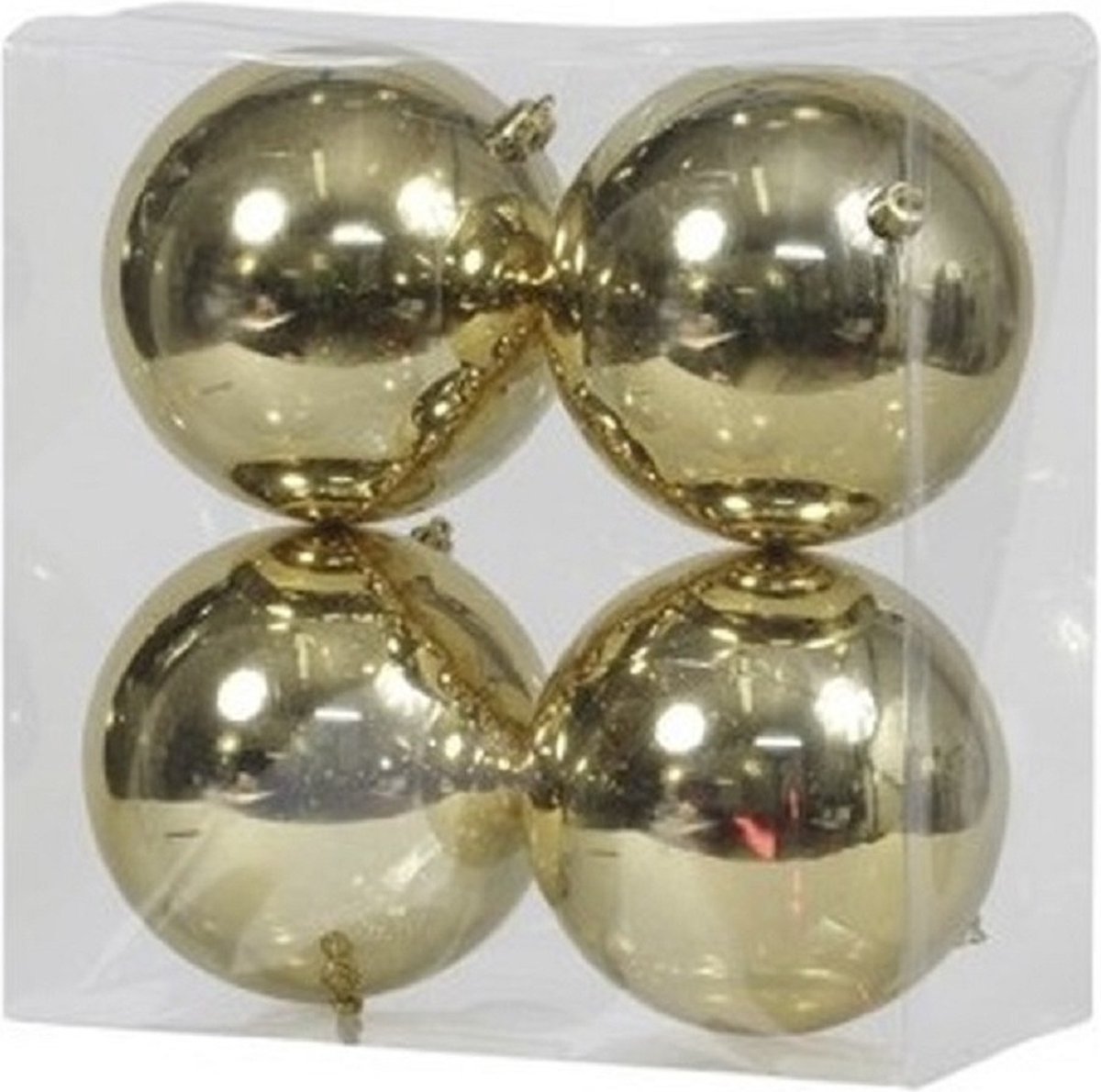 16x Gouden kunststof kerstballen 12 cm - Glans - Onbreekbare plastic kerstballen - Kerstboomversiering Goud