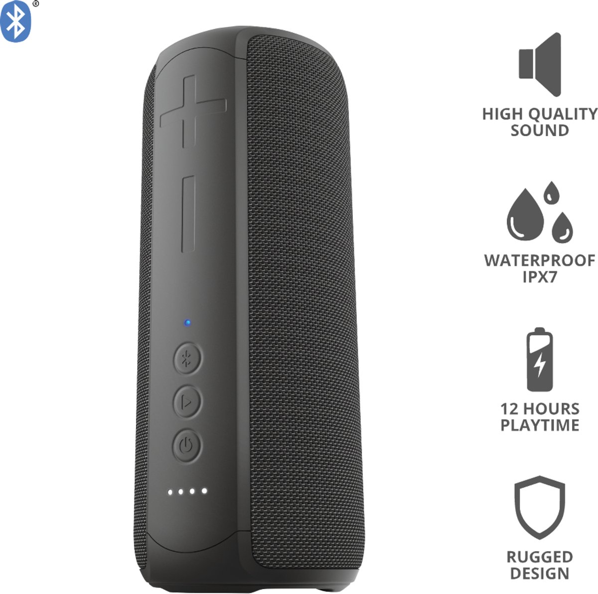 Trust Caro Max Powerful Bluetooth Wireless Speaker Zwart