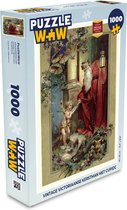 Puzzel Kerstman - Portret - Retro - Legpuzzel - Puzzel 1000 stukjes volwassenen - Kerst - Cadeau - Kerstcadeau voor mannen, vrouwen en kinderen