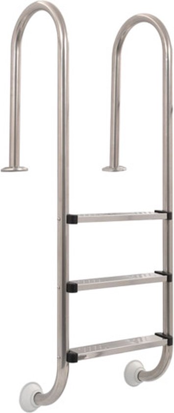 Foto: Vidaxl zwembadladder met 3 sporten 120 cm roestvrij staal 304