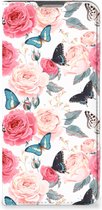 Flipcase Cadeautjes voor Moederdag OPPO Reno8 Lite Smartphone Hoesje Butterfly Roses
