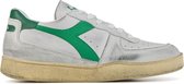 Diadora Sneakers Heren - Lage sneakers / Herenschoenen - Leer - Mi bask low used - Wit groen - Maat 45