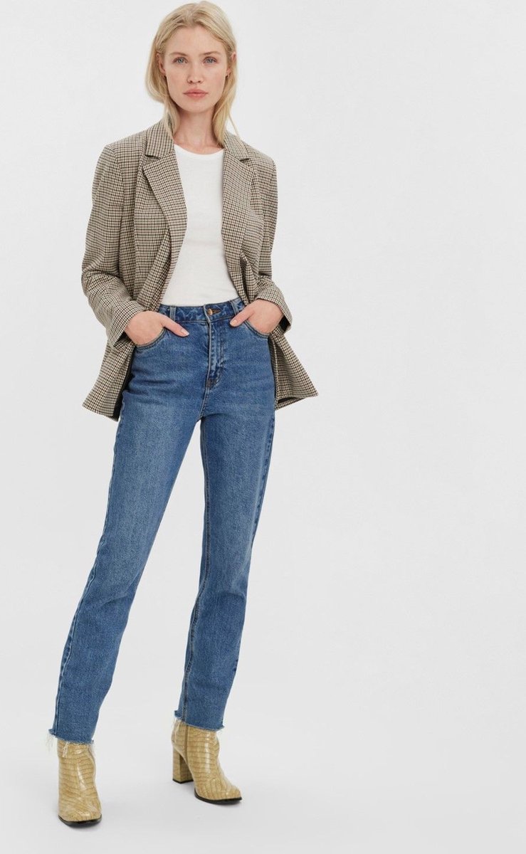 Vero Moda VMCLARA LS OVERSZD CHECK BLAZER - Aztec Red
