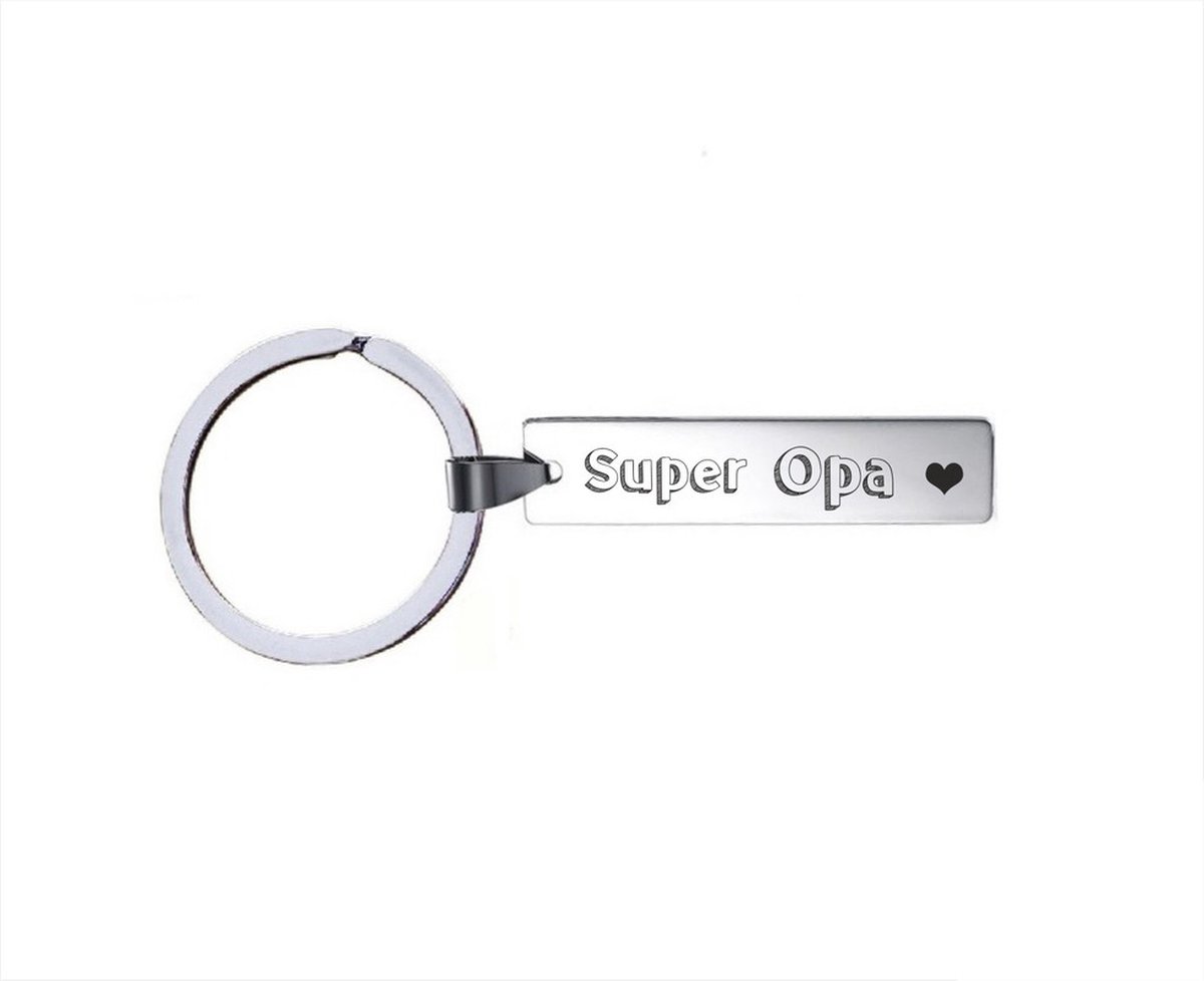 Sleutelhanger RVS - Super Opa