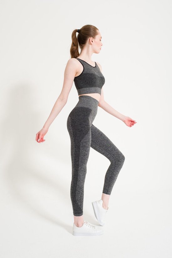 Nuofengkudu Sportlegging voor dames, hoge taille, zakken, stretch, joggen, hardlopen, gym, fitness, yoga, casual broek, Zwart, XL