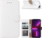 Hoesje Geschikt voor iPhone 14 Plus portemonnee Bookcase – Wit