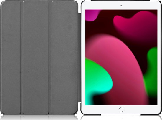 Hoesje - Geschikt voor Apple iPad 7 (2019) - 10.2 inch - Dun & Stevig - Trifold Bookcase - Hard Cover - Hardcover Book Case - Tablet Hoes - Zwart