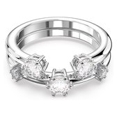 Swarovski Damen-Damenring Metall Swarovski-Kristall 50 Silber 32022376