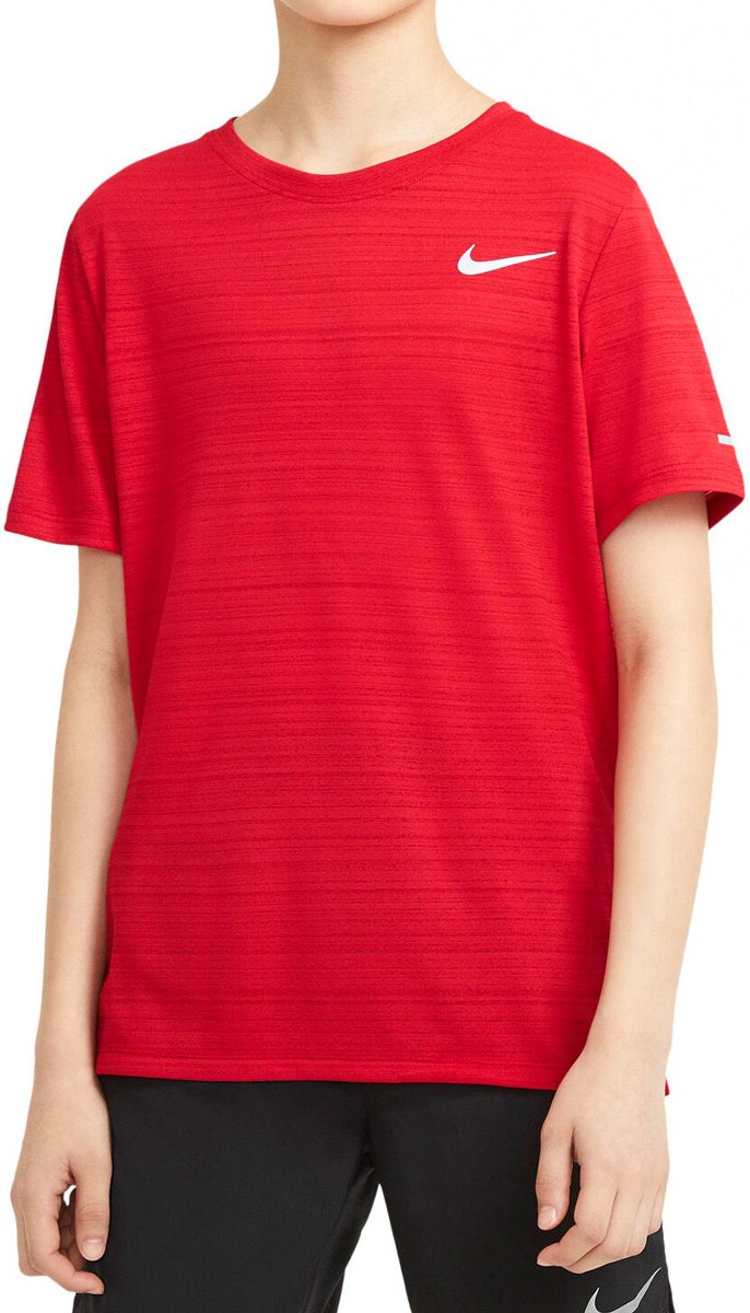 Nike Dri-FIT Miler Junior Trainingsshirt Rood