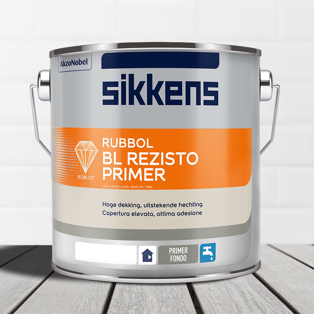 Sikkens Rubbol BL Rezisto Primer - Wit- Grondverf - Dekkend - Binnen en buiten - Mat - 2.5 liter op waterbasis – foto 3