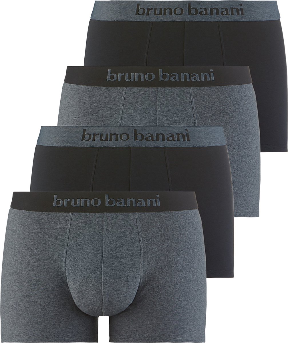 Bruno Banani Herren Retro Short - 4er Pack Flowing in blau
