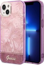 GUESS Telefoonhoesje voor Apple iPhone 14 - Kleur: Roze - Back Cover - TPU Materiaal - Bescherming van Telefoon