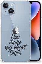 Telefoonhoesje Apple iPhone 14 Backcover Soft Siliconen Hoesje Heart Smile