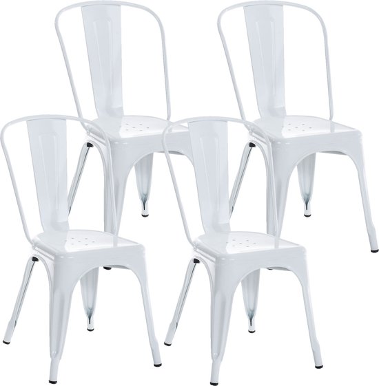 CLP Benedikt Set van 4 stoelen wit