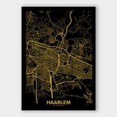 Poster Plattegrond Haarlem - Papier - 40x50 cm | Wanddecoratie - Interieur - Art - Wonen - Schilderij - Kunst