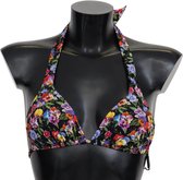 Zwart badpak met bloemenprint Beachwear Bikinitops