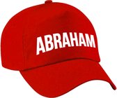 Abraham cadeau pet / baseball cap rood voor heren - Abraham