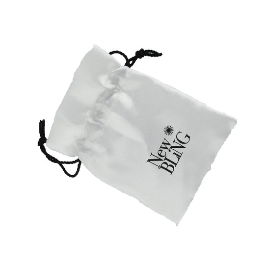 New Bling 9NB-0964-50 Ring Argent - Femme - Zircone - Ronde et Baquette - Taille 50 - Wit et Zwart - Doré