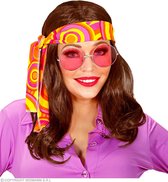 Pruik, 70's Disco met hoofdband - bruin | One Size