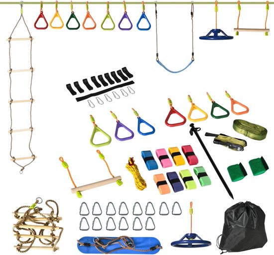 Ninja Slackline Set - Speelgoed - Buitenspeelgoed - Kinderen - Tuin - 5-14 jaar