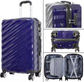 Travelsuitcase - Koffer Messina - Reiskoffer met cijferslot en op wielen - Hoog kwaliteit Polycarbonaat - Blauw - maat M