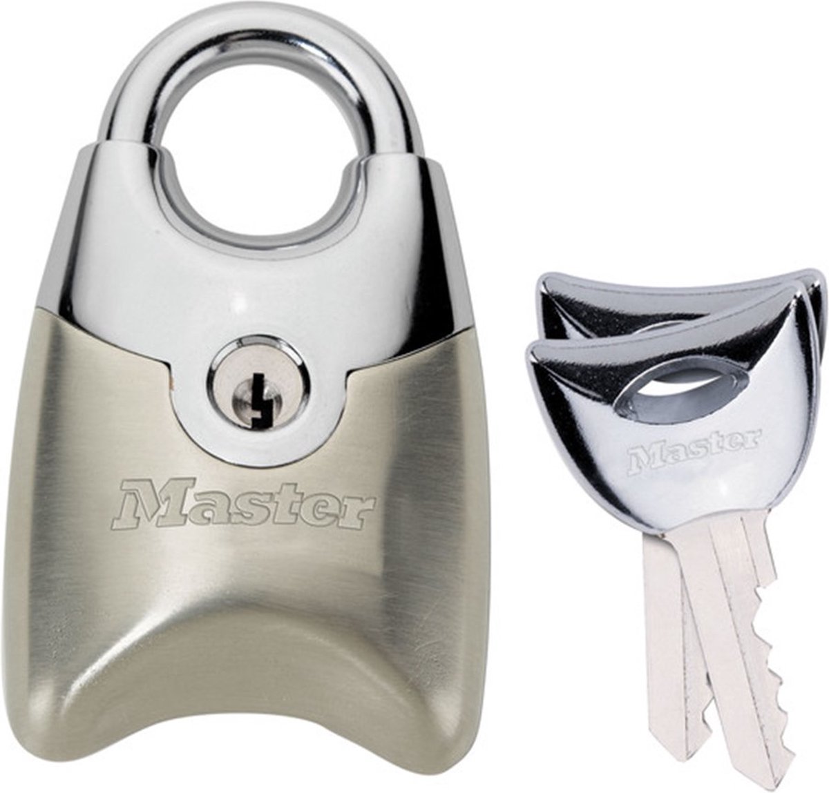 MasterLock Master lock fusion hangslot 20 mm nikkel set van 2 stuks