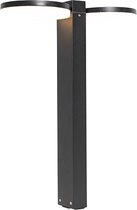 QAZQA esmee - Moderne LED Staande Buitenlamp | Staande Lamp voor buiten - 2 lichts - H 50 cm - Zwart - Buitenverlichting