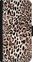 Casimoda® bookcase - Geschikt voor iPhone 11 - Hoesje met pasjeshouder - Luipaard Print - Bruin/beige - Kunstleer