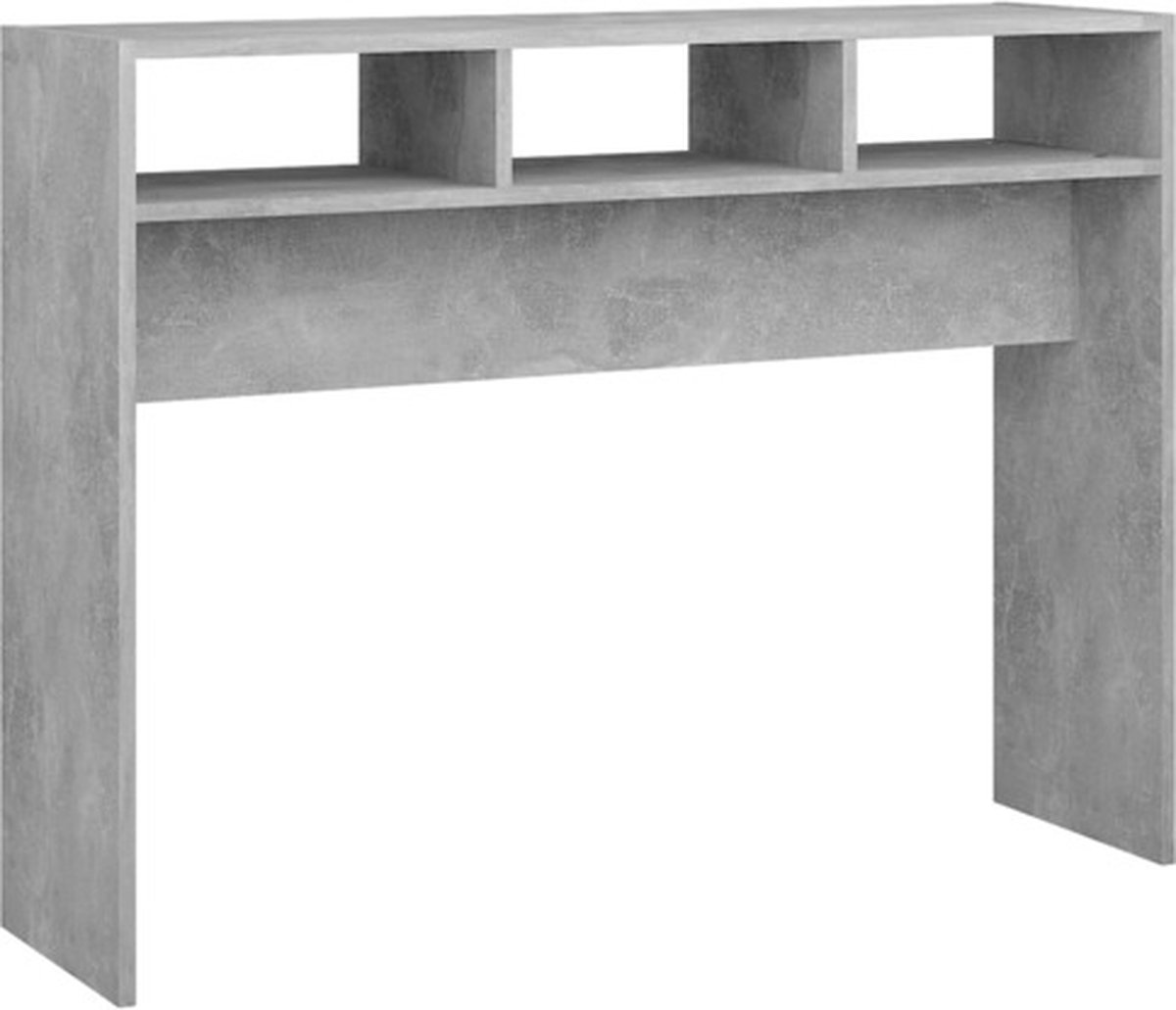 vidaXL Wandtafel - 105x30x80 - cm - bewerkt - hout - betongrijs