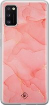 Casimoda® hoesje - Geschikt voor Samsung A41 - Marmer Roze - Backcover - Siliconen/TPU - Roze