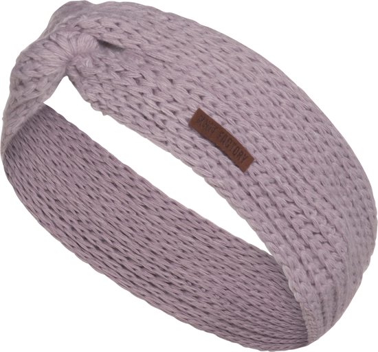 Knit Factory Joy Gebreide Dames Hoofdband - Haarband - Oorwarmers dames - Hoofdwarmer vrouwen - Hoofdband winter - Mauve - Roze - One Size