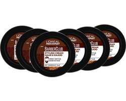 L’Oréal Paris Men Expert BarberClub Beard & Hair Styling Cream - 6 x 75ml - Multiverpakking