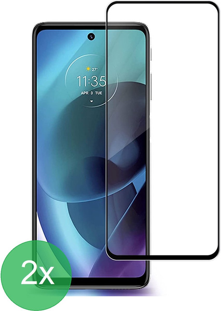 Geschikt Voor: Motorola Moto G51 5G Full Screenprotector 2x - screen protector - volledige glas - bescherming - beschermglas - ZT Accessoires