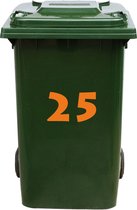 Kliko Sticker / Vuilnisbak Sticker - Nummer 25 - 14,7 x 25 - Oranje