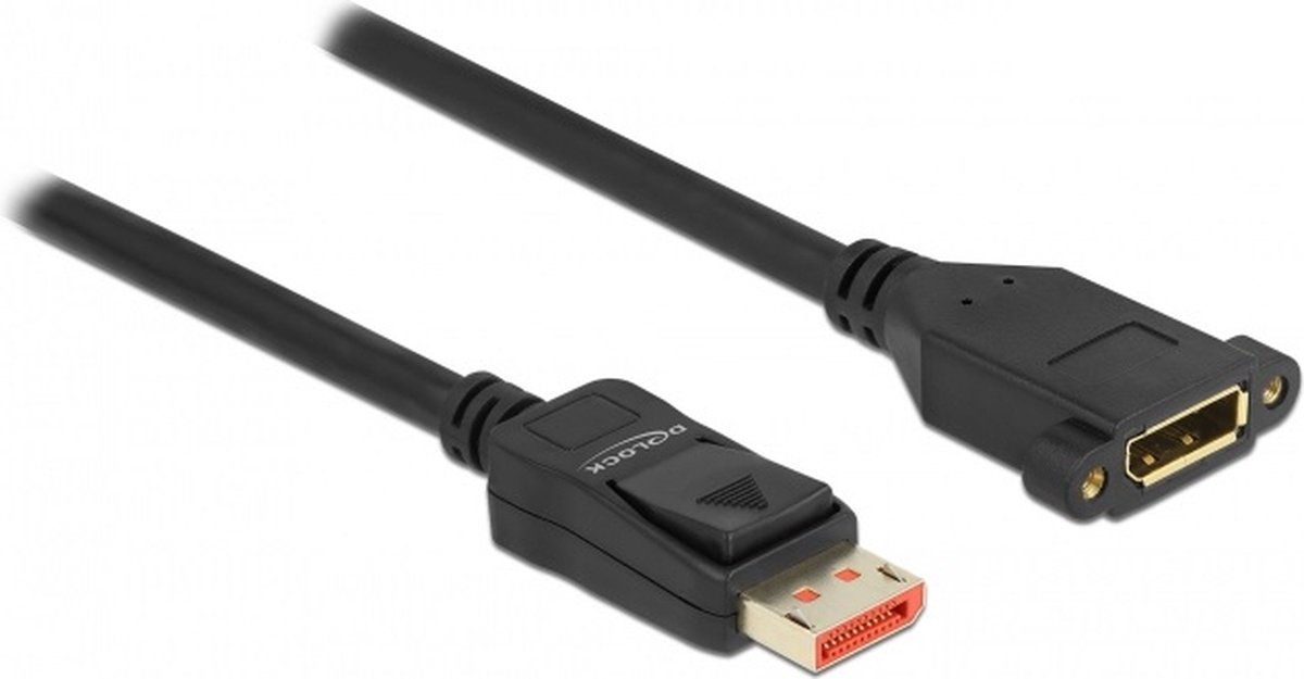 DisplayPort inbouwadapter (m-v) - versie 1.4 (5K/8K 60Hz) / zwart - 3 meter